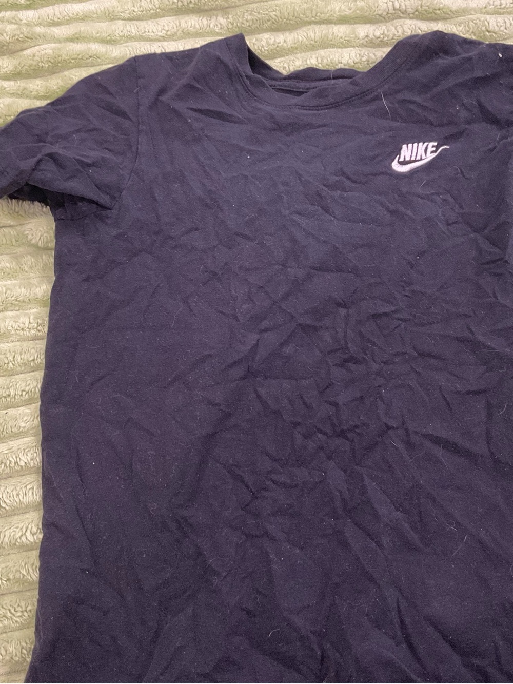 Nike Boys Black Short Sleeve Crew Tee with Chest Logo